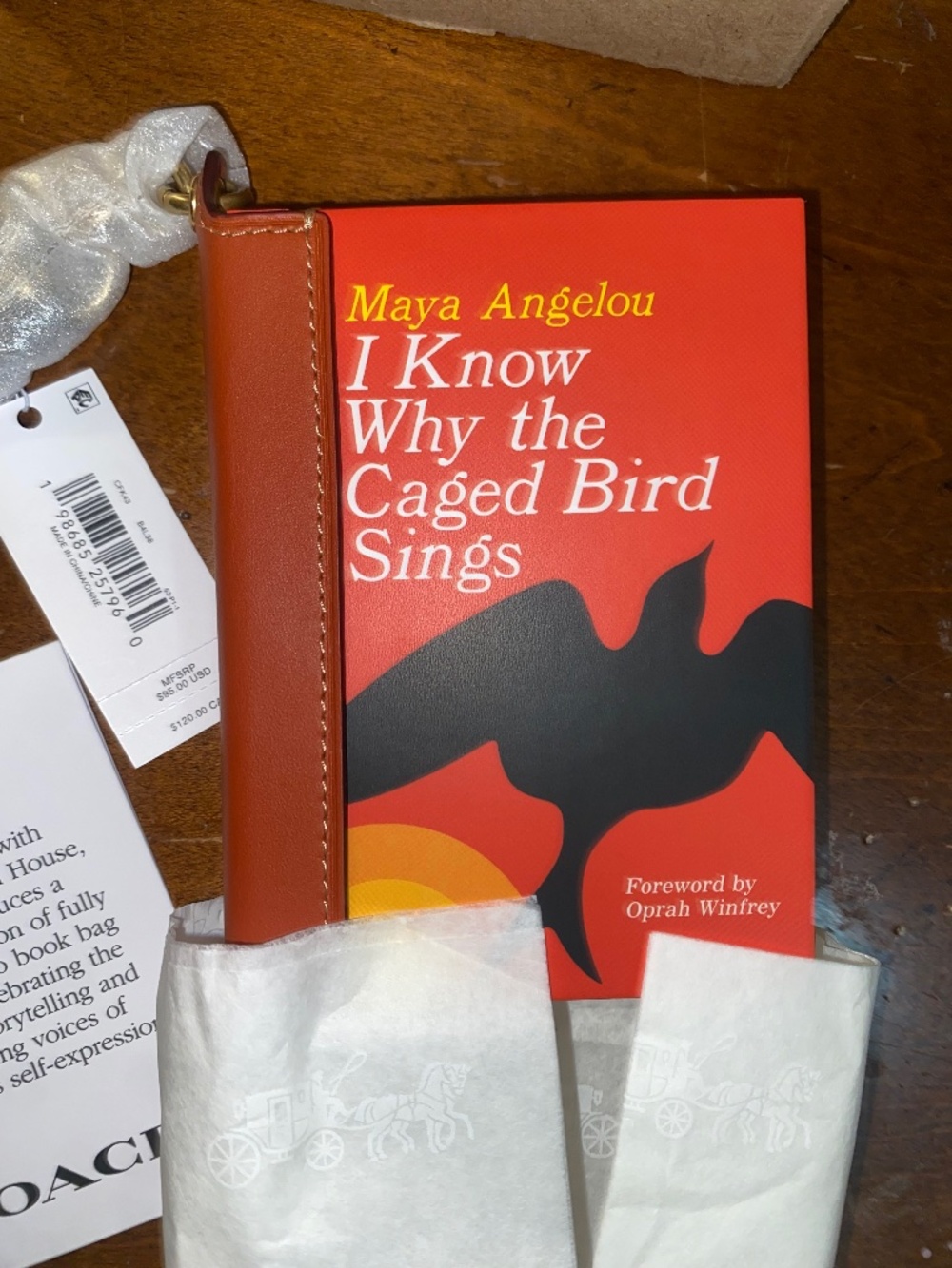 I Know Why The Caged Bird Sings By Maya Angelou Book Bag Charm